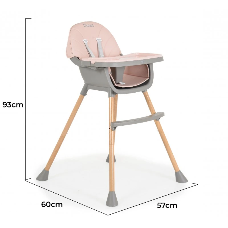 Стол за хранене Donut 2в1 розов